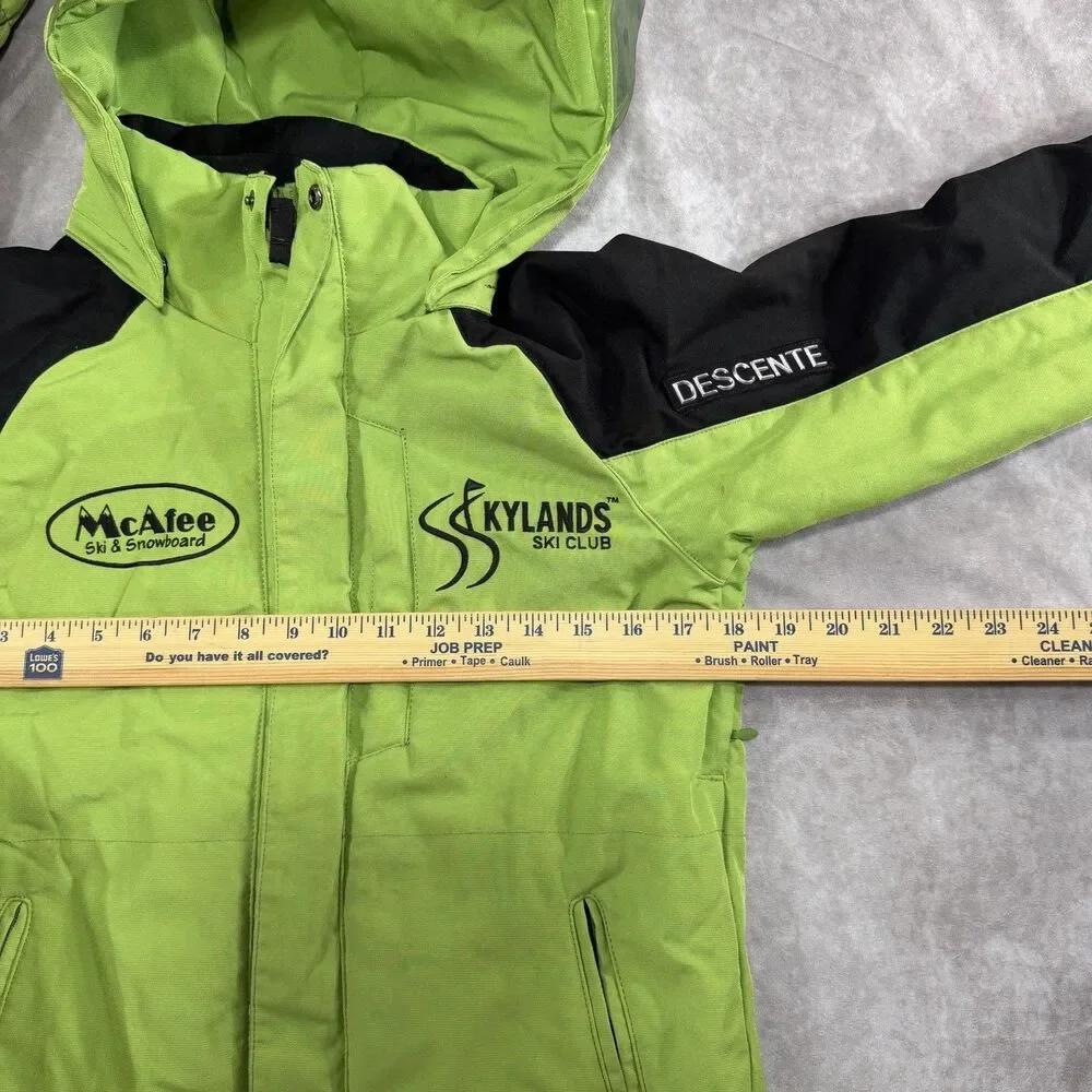 Descente Ski Green Jacket Mountain Creek Junior Size 12